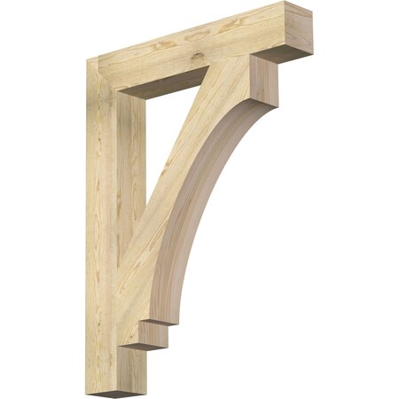 Ekena Millwork Imperial Block Rough Sawn Bracket, Douglas Fir, 6"W x 36"D x 48"H BKT06X36X48IMP05RDF